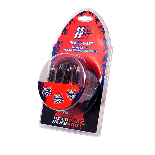 Межблочный кабель Kicx Headshot RCA-22-5-SSP