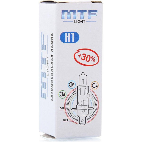 Лампа галоген MTF H1 +30% 12V 55W
