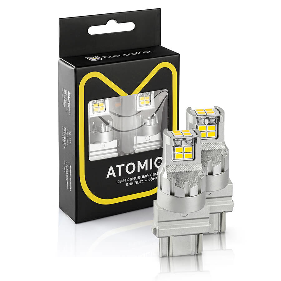 Светодиодные LED лампы Atomic 12 SMD3020 P27/7W 3157 белые